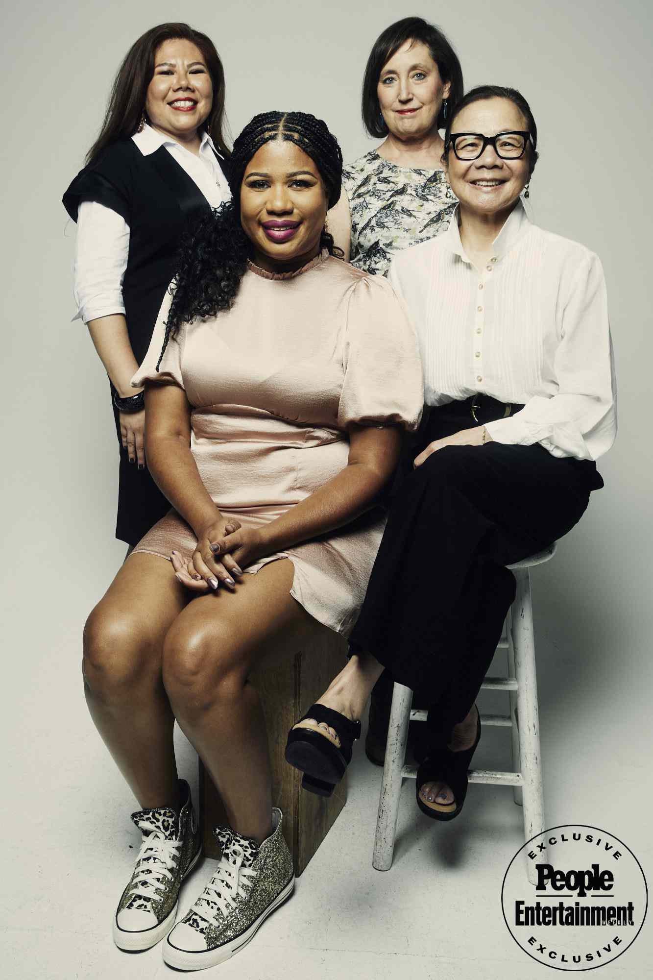 NEW YORK, NEW YORK - JUNE 08: Chelsea Hernandez, Princess A. Hairston, Heather Courtney and Diane Moy Quon of the film ‘Breaking The News’ pose for a portrait during the 2023 Tribeca Festival at Spring Studio on June 08, 2023 in New York City. (Photo by Erik Tanner/Getty Images)