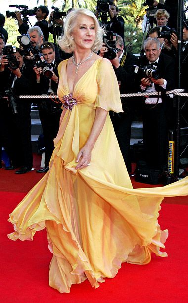 Style, Style: Red Carpet, ... | Helen Mirren wore this blinding Elie Saab dress to the 2007 premiere of Chacun Son Cinema , and then made the situation even worse by