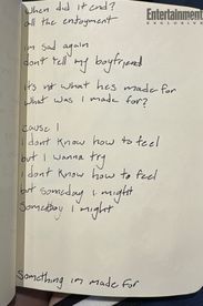 Barbie Billie Eilish "What Was I Made For" Lyrics Notebook