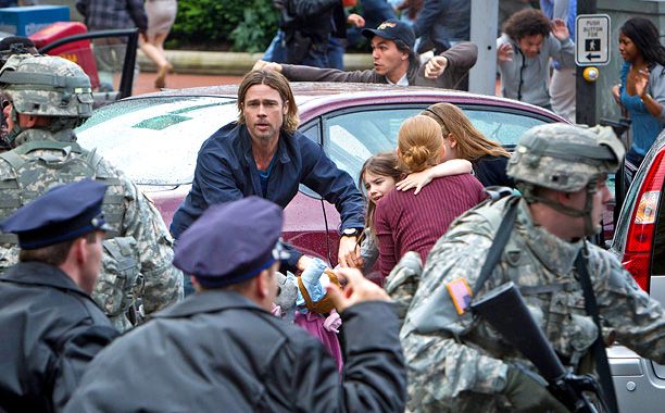 Movie Guide, Brad Pitt, ... | A six-year odyssey, Brad Pitt's $170 million World War Z runs in a different direction from AMC's The Walking Dead . It's closer to Danny