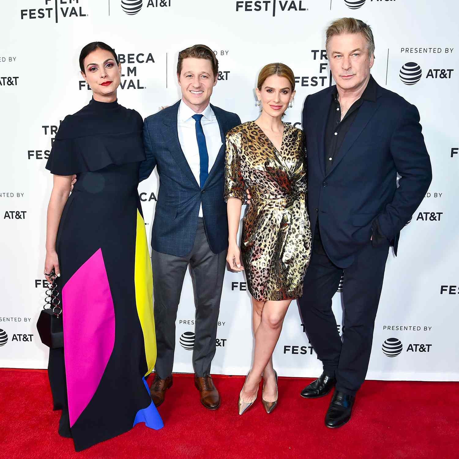 NEW YORK, NY - APRIL 30: Morena Baccarin, Ben Mckenzie, Hilaria Baldwin, and Alec Baldwin attend a screening of Framing John DeLorean during the 2019 Tribeca Film Festival at SVA Theater on April 30, 2019 in New York City. (Photo by Steven Ferdman/Getty Images for Tribeca Film Festival)