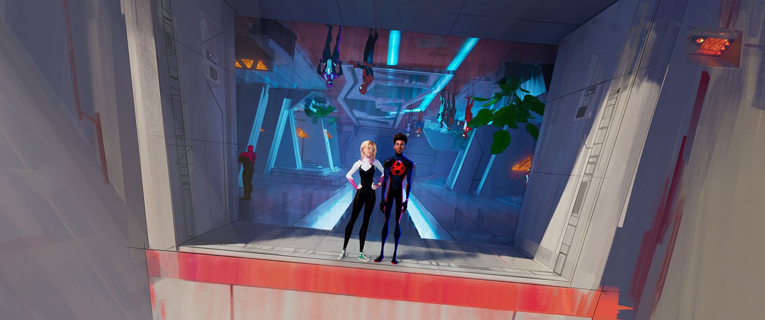 Gwen Stacy (Hailee Steinfeld) and Miles Morales (Shameik Moore) in 'Spider-Man: Across the Spider-Verse.'