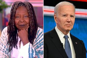 Split frame of Whoopi Goldberg on The View and President Joe Biden