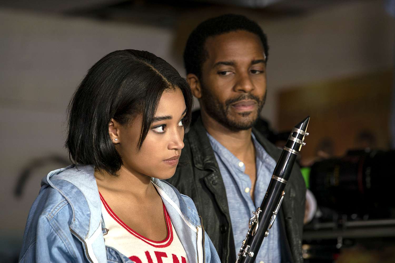 Amandla Stenberg and Andre Holland