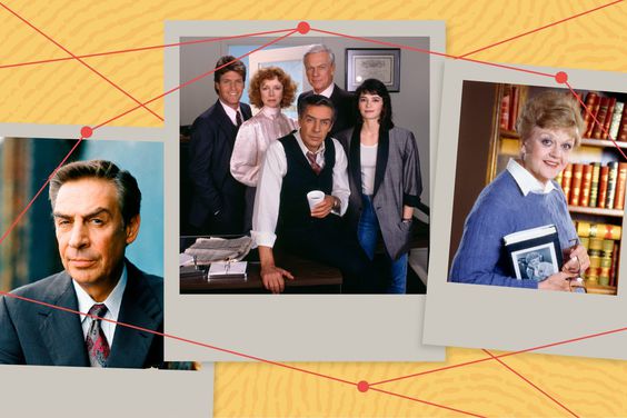 Jerry Orbach on The Law and Harry McGraw and Law and Order; Angela Lansbury as Jessica Fletcher on Murder She Wrote