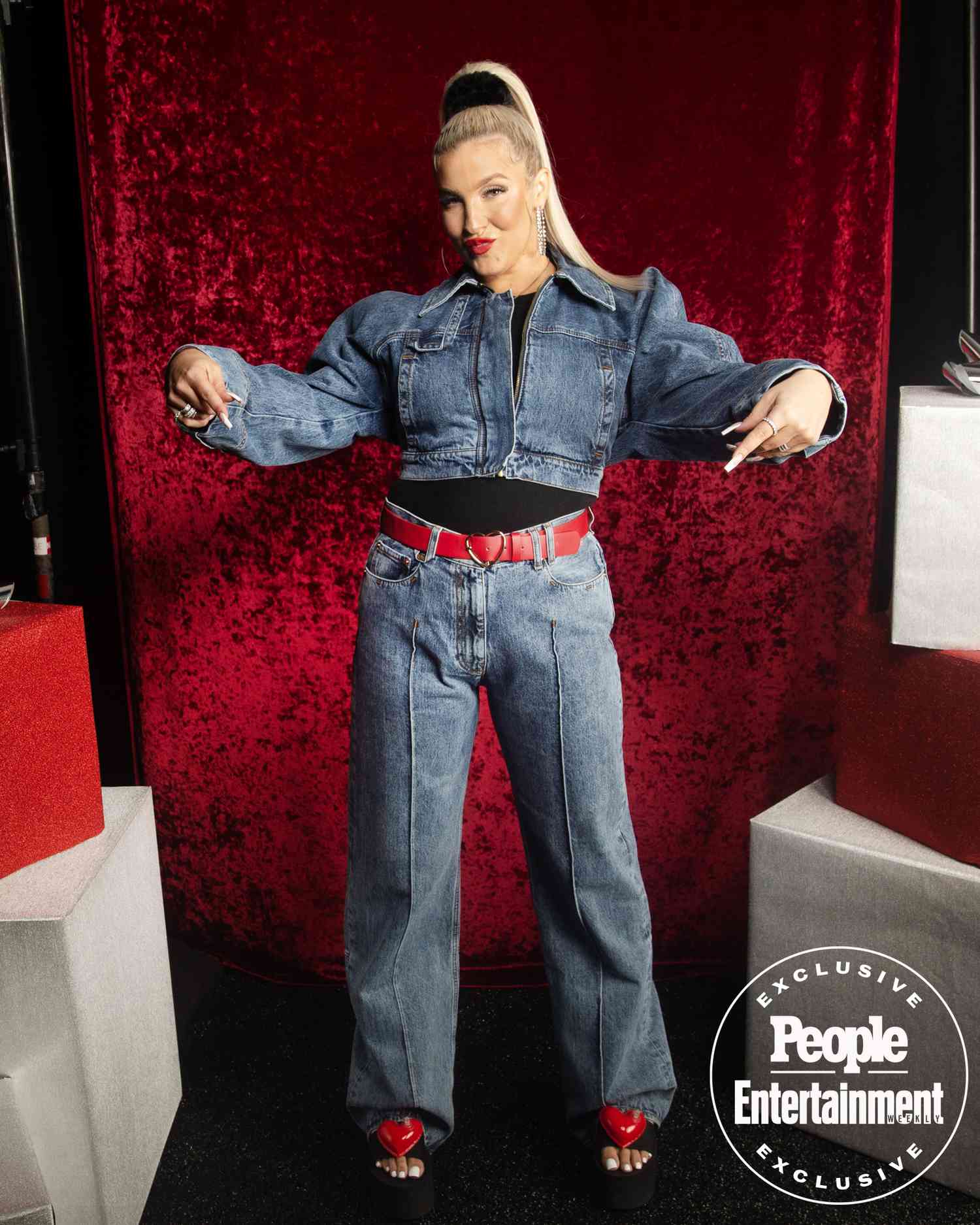 Joelle James photographed in the 2023 PEOPLE and Entertainment Weekly Jingle Ball portrait studio