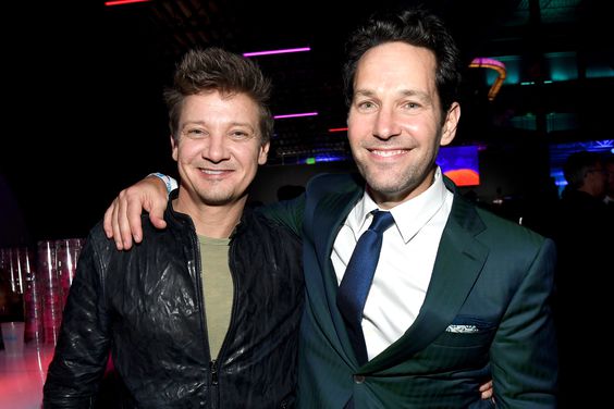 Jeremy Renner and Paul Rudd attend AT&T TV Super Saturday Night at Meridian at Island Gardens on February 01, 2020 in Miami, Florida