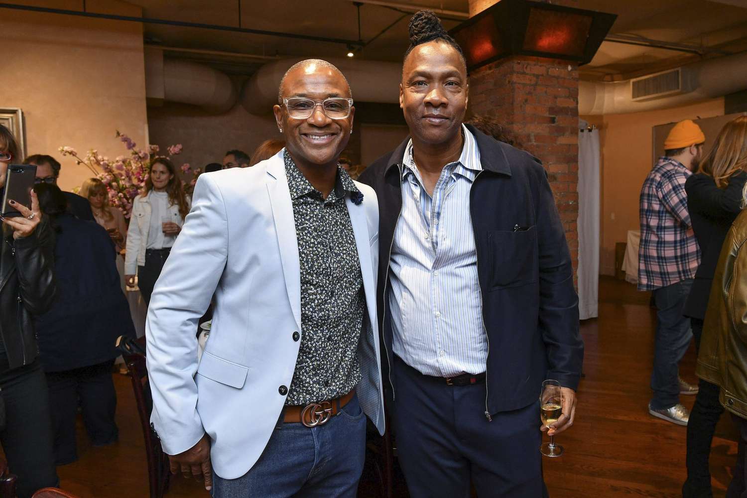 NEW YORK, NEW YORK - APRIL 25: Tommy Davidson (L) and Roger Ross Williams attend the 2019 Tribeca Film Festival Jury Lunch at Tribeca Grill Loft on April 25, 2019 in New York City. (Photo by Dia Dipasupil/Getty Images for Tribeca Film Festival)