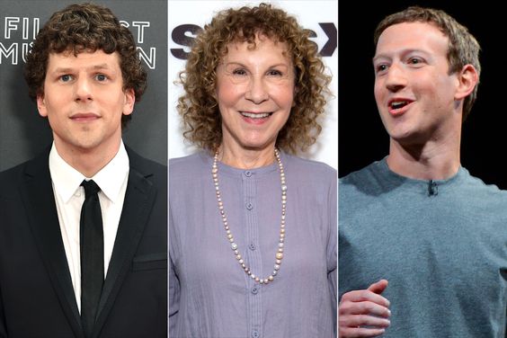 Jesse Eisenberg, Rhea Perlman, Mark Zuckerberg