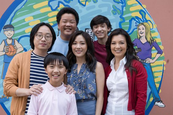 FRESH OFF THE BOAT - "Mo' Chinese Mo' Problems" - Jessica and Lewis are thrilled beyond belief when they discover that a Chinese family - Elaine (Ming-Na Wen), Julius (Reggie Lee) and son, Horace (Jimmy O. Yang) - have moved into the neighborhood. Jessica immediately bonds with Elaine, who helps her solve an issue with the HOA, and Louis decides to introduce Julius to Marvin and hang out together. Meanwhile, when Evan goes door-to-door collecting information for the census bureau, Eddie and Emery come up with a plan to impersonate being census takers in order to find out when the owners of a pool are out of the house so they can sneak over and use it, on "Fresh Off the Boat," FRIDAY, NOV. 9 (8:00-8:30 p.m. EST), as part of the new TGIF programming block on The ABC Television Network. (Byron Cohen via Getty Images) JIMMY O. YANG, IAN CHEN, HUDSON YANG, CONSTANCE WU, FORREST WHEELER, MING-NA WEN