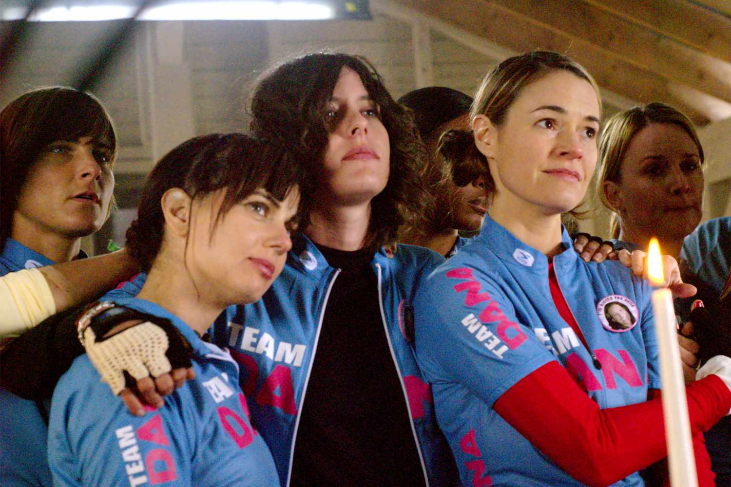 THE L WORD, Daniela Sea, Mia Kirshner, Katherine Moennig, Rose Rollins, Leisha Hailey, Laurel Holloman, 'Lifecycle', (Season 5, ep. 510, aired Mar. 9, 2008), 2004-09. photo: Paul Michaud / © Showtime / Courtesy: Everett Collection