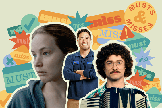 Jennifer Lawrence in Causeway, Randall Park in Blockbuster, Daniel Radcliffe in Weird Al