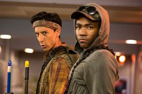 Danny Pudi and Donald Glover as Troy and Abed on Community