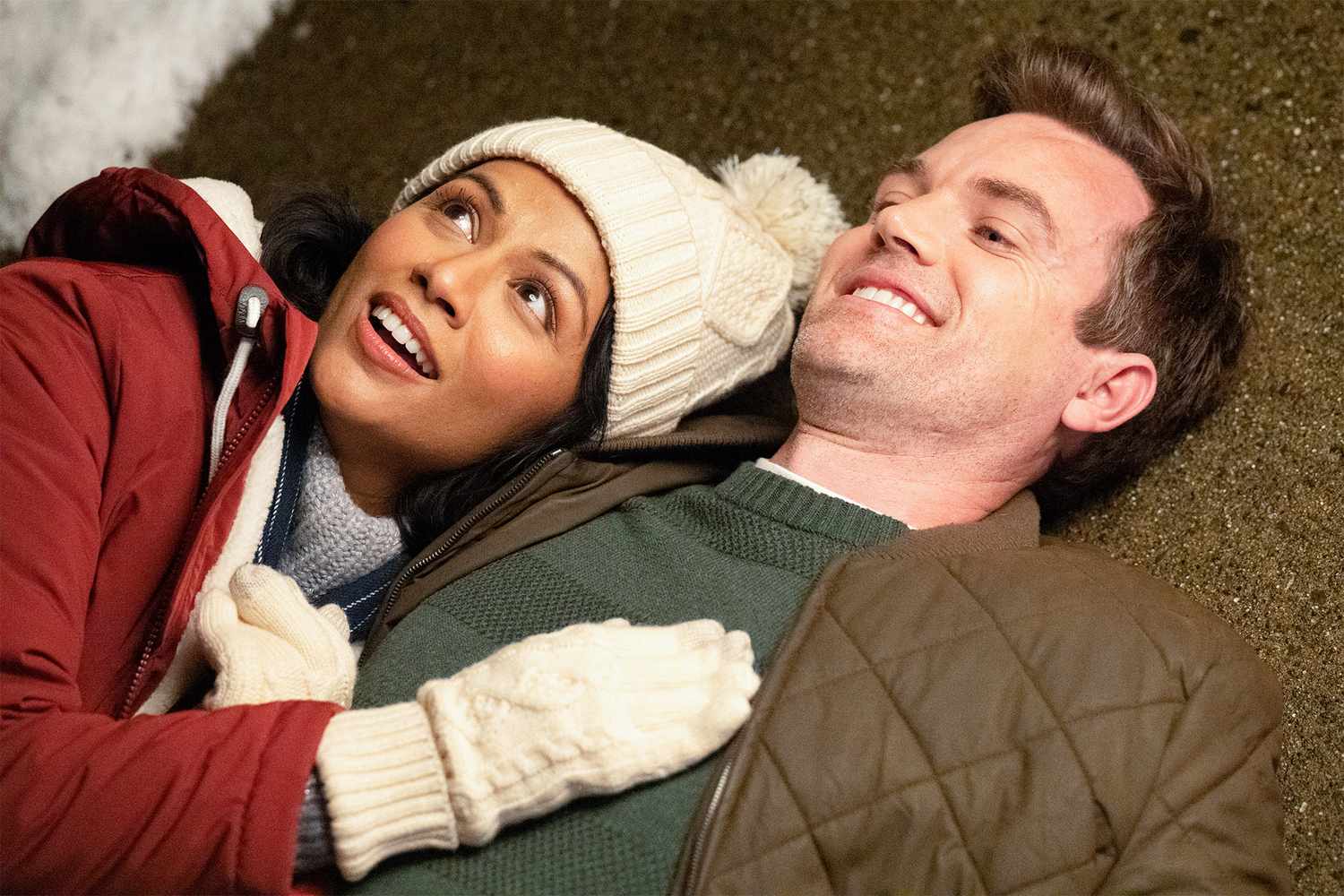 Coverage of the CBS holiday movie WHEN CHRISTMAS WAS YOUNG, scheduled to air on the CBS Television Network. Pictured: Karen David as Melody Douglass and Tyler Hilton as Luke Dawson. Photo: Dean Buscher/CBS ©2022 CBS Broadcasting, Inc. All Rights Reserved.