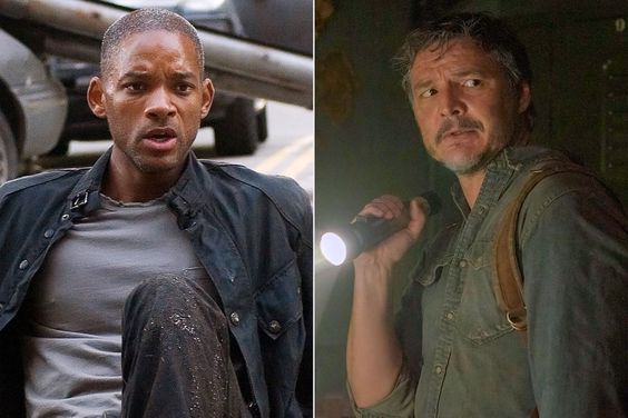 Will Smith in I Am Legend and Pedro Pascal in The Last of Us