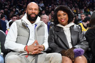 Common and Jennifer Hudson attend a basketball game between the Los Angeles Lakers and the Dallas Mavericks at Crypto.com Arena on January 17, 2024 in Los Angeles, California. 