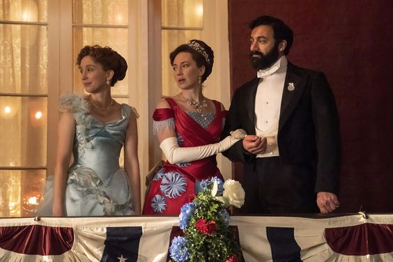 Taissa Farmiga, Carrie Coon, and Morgan Spector in 'The Gilded Age'