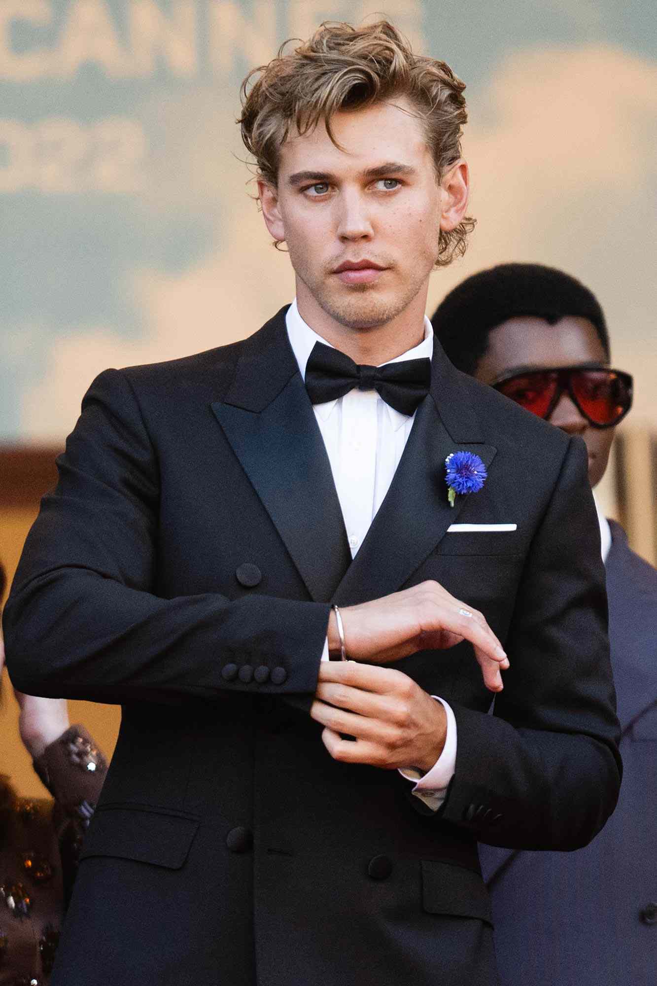 Austin Butler attends the screening of "Elvis" during the 75th annual Cannes film festival at Palais des Festivals on May 25, 2022 in Cannes, France.