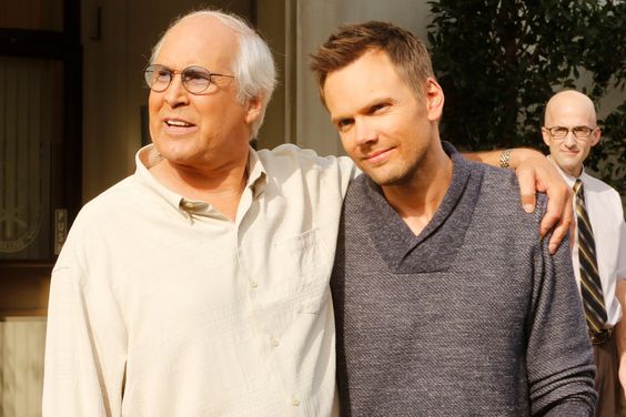 Joel McHale and Chevy Chase
