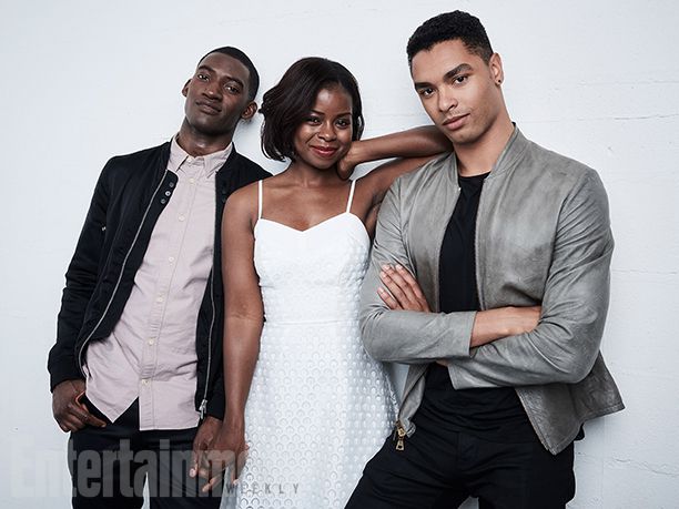 Malachi Kirby, Erica Tazel, and Rege-Jean Page from "Roots"