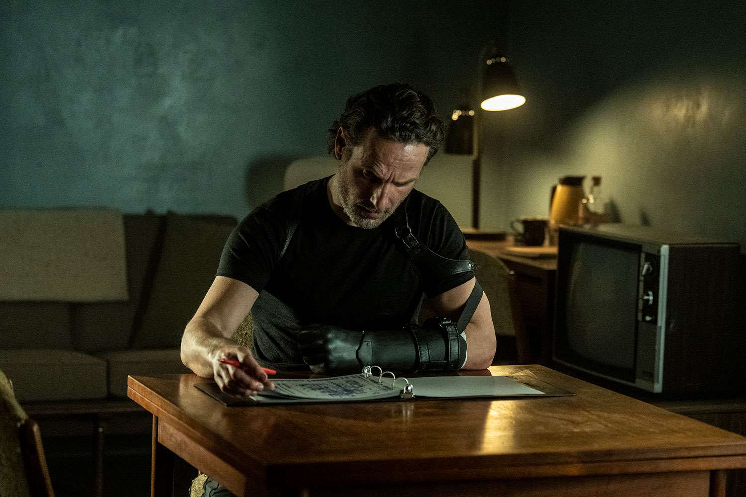 Andrew Lincoln as Rick Grimes on 'The Walking Dead: The Ones Who Live'