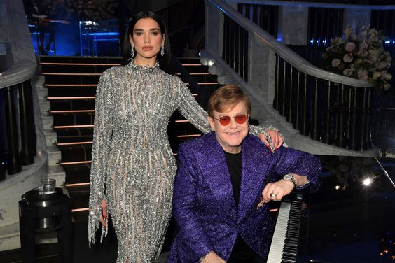 Dua Lipa and Sir Elton John