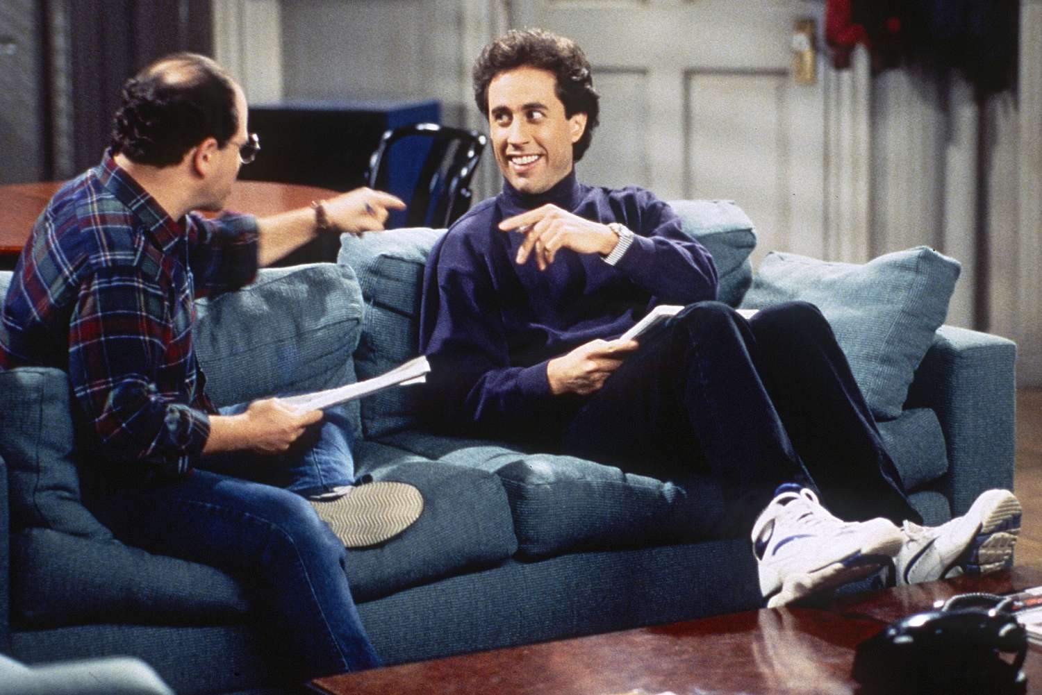 Jason Alexander and Jerry Seinfeld on 'Seinfeld'