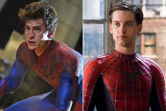 Andrew Garfield, Tobey Maguire as Spider-Man