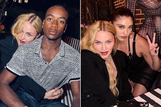 Madonna with son David Banda, left, and daughter Lourdes Leon