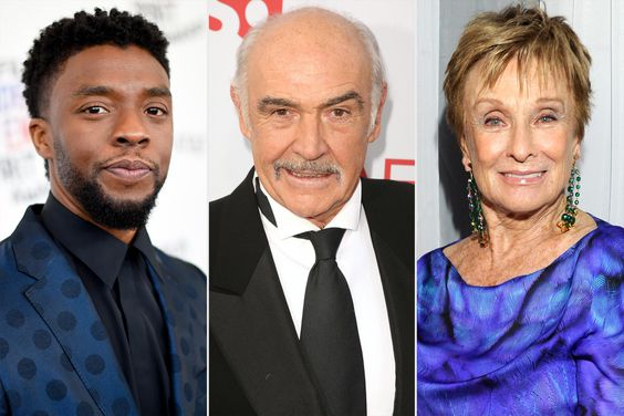 Chadwick Boseman, Sean Connery, and Cloris Leachman