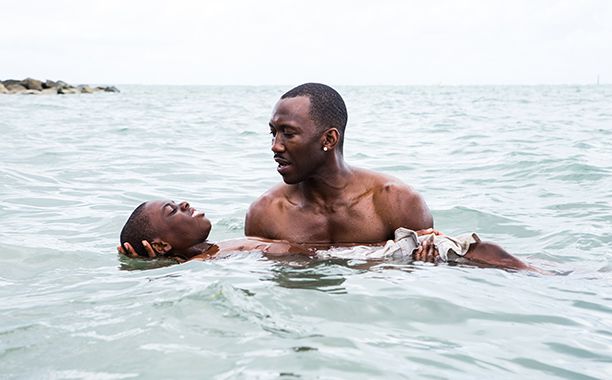 ALL CROPS: Moonlight (2016) Alex R. Hibbert (L) and Mahershala Ali