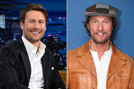 Glen Powellâs starstruck dad told Matthew McConaughey he has a bedside photo of him.