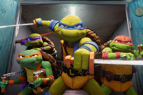 The Teenage Mutant Ninja Turtles as they appear in new film 'Mutant Mayhem'