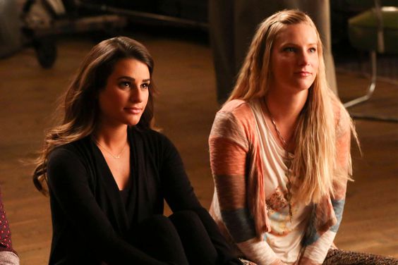 Lea Michele and Heather Morris