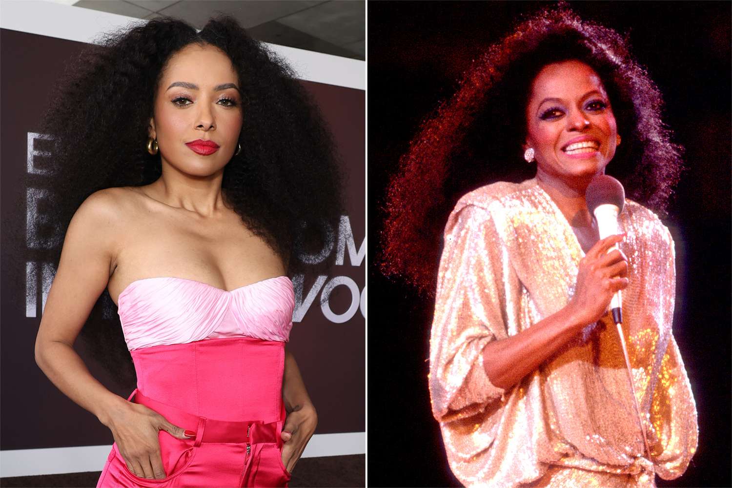 Kat Graham attends the ESSENCE Black Women in Hollywood Awards at Academy Museum of Motion Pictures on March 07, 2024 in Los Angeles, California., Diana Ross performs on stage at the Rosemont Horizon in Rosemont, Illinois, September 4, 1982