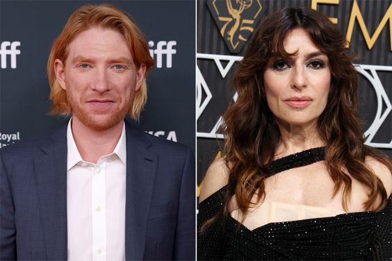 Domhnall Gleeson attends the "Alice & Jack" premiere during the 2023 Toronto International Film Festival at Royal Alexandra Theatre on September 16, 2023 in Toronto, Ontario, Sabrina Impacciatore attends the 75th Primetime Emmy Awards at Peacock Theater on January 15, 2024 in Los Angeles, California.
