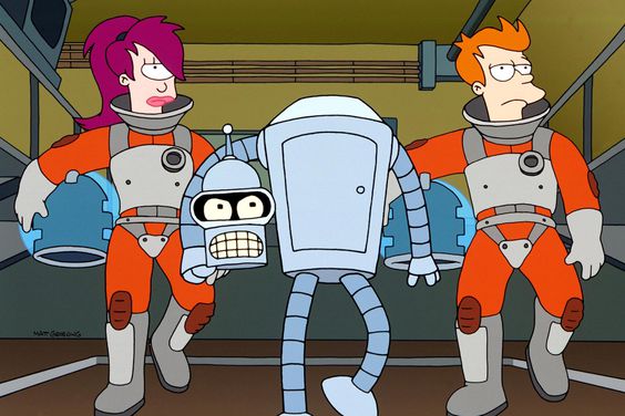 FUTURAMA, Leela, Bender, Fry, 1999-present. TM and Copyright (c) 20th Century Fox Film Corp. All ri