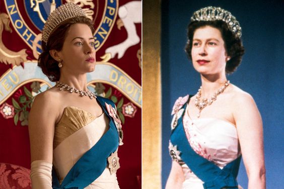 Claire Foy in The Crown; Queen Elizabeth II