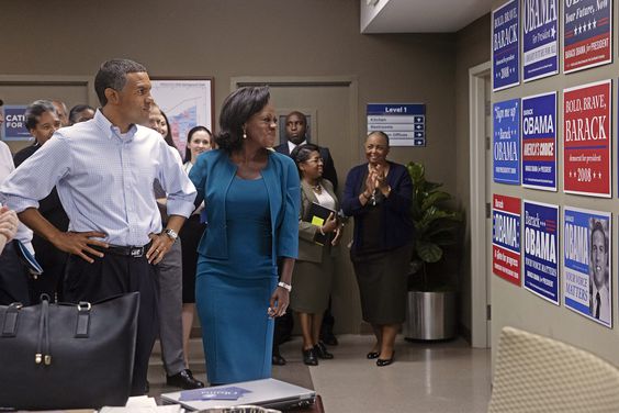 O-T Fagbenle as Barack Obama and Viola Davis as Michelle Obama in THE FIRST LADY