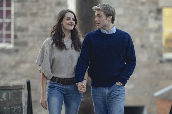 Ed McVey and Meg Bellamy as Prince William and Kate Middleton on season 6 of 'The Crown'