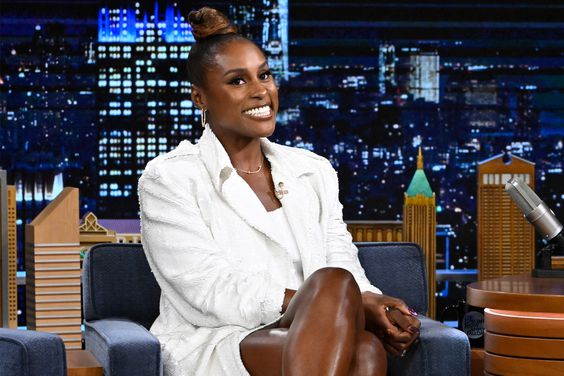 Issa Rae during an interview with host Jimmy Fallon on Tuesday, October 17, 2023