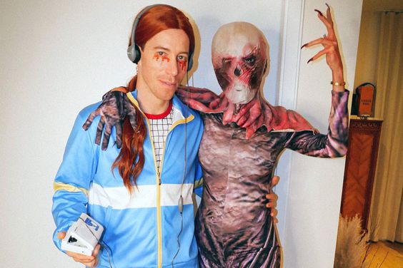 Nina Dobrev and Shaun White Stranger Things Halloween costumes