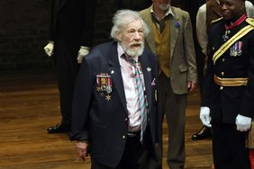 Ian McKellen performs in 'Player Kings' in London