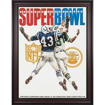 Fanatics Authentic 1969 Jets vs. Colts Framed 36" x 48" Canvas Super Bowl III Program