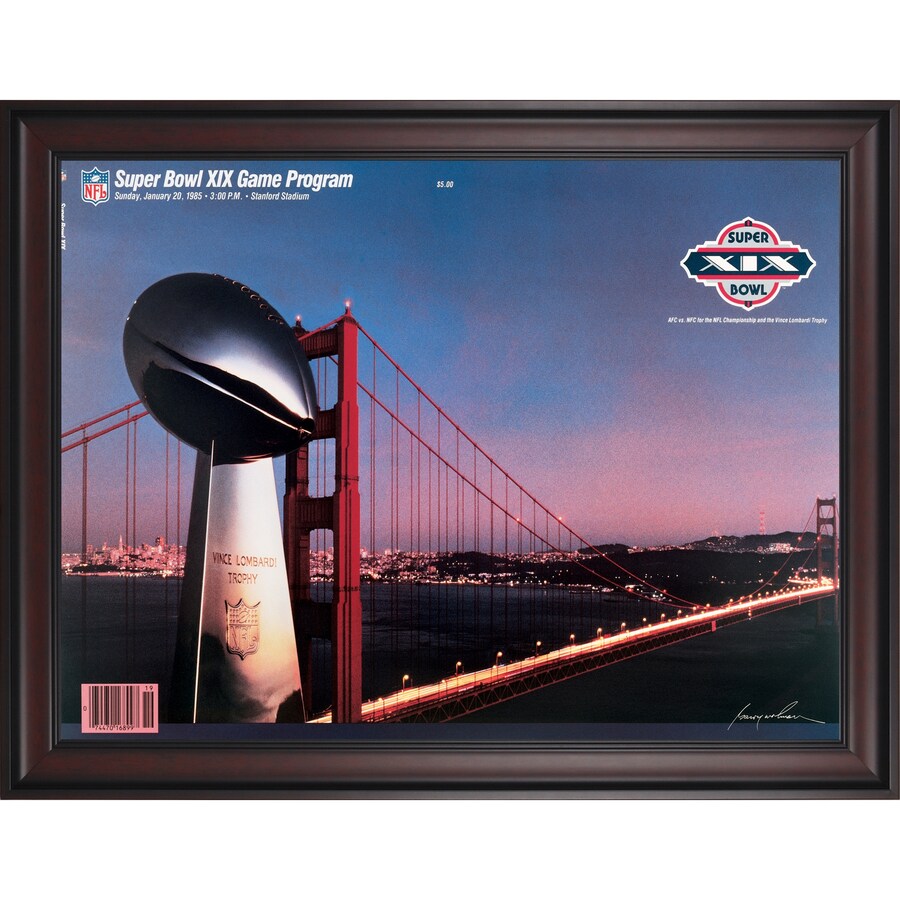 Fanatics Authentic 1985 49ers vs. Dolphins Framed 36" x 48" Canvas Super Bowl XIX Program