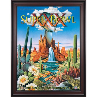 Fanatics Authentic 1996 Cowboys vs. Steelers Framed 36" x 48" Canvas Super Bowl XXX Program
