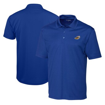 Men's Akron RubberDucks  Cutter & Buck Blue  Clique Spin Eco Performance Pique Polo