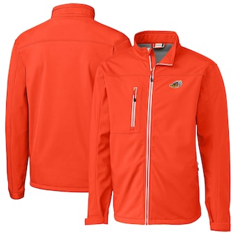 Men's Akron RubberDucks  Cutter & Buck Orange  Clique Telemark Eco Stretch Softshell Full-Zip Jacket