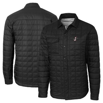 Men's Albuquerque Isotopes Cutter & Buck Black Big & Tall Rainier PrimaLoft Eco Insulated Quilted Button-Up Shacket