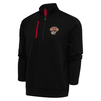 Men's Altoona Curve  Antigua Black Generation Quarter-Zip Pullover Top